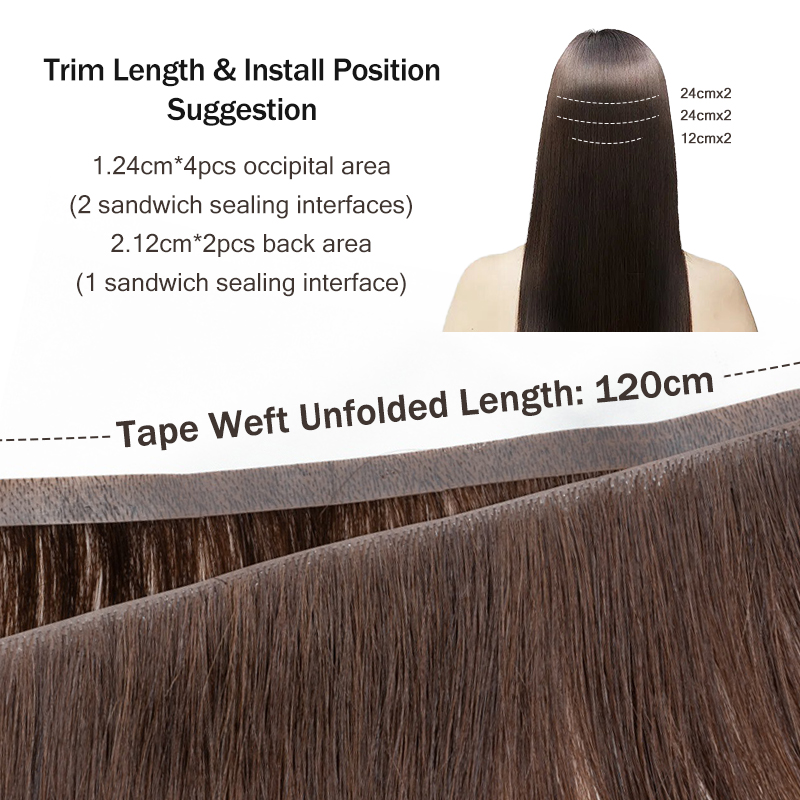 보이지 않는 긴 테이프 PU 씨실 인모 번들, 실제 자 - Invisible Tape In Extensions Real Hair 리뷰 및 가격