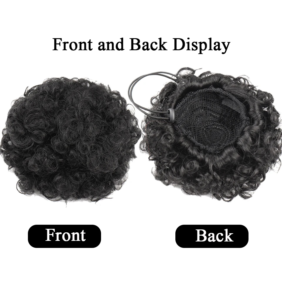 흑인 여성용 아프로 퍼프 드로스트링 포니테일 익스텐션, - Drawstring Afro Curly Puff Ponytail 리뷰 및 가격
