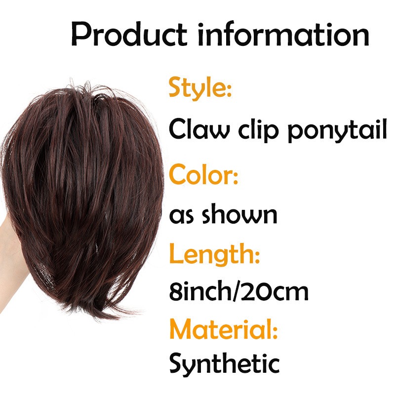 합성 헤어피스 집게핀 헤어 번 여성용 스트레이트 숏 하 - Claw Clip Messy Bun Hair Piece 리뷰 및 가격