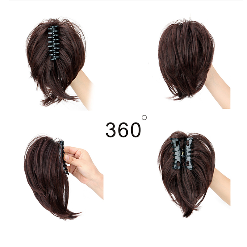 합성 헤어피스 집게핀 헤어 번 여성용 스트레이트 숏 하 - Claw Clip Messy Bun Hair Piece 리뷰 및 가격