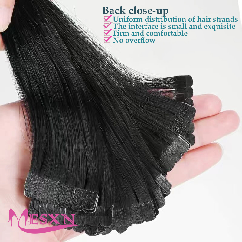 인모 연장용 미니 스트레이트 테이프, 실제 천연 헤어  - Invisible Tape In Extensions Real Hair 리뷰 및 가격