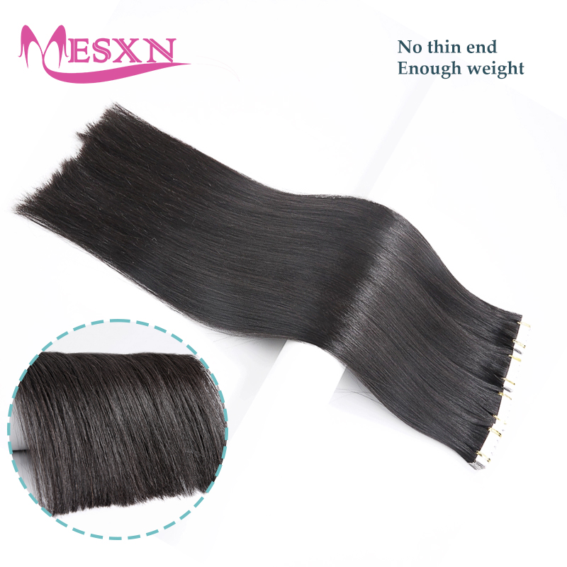 인모 연장용 미니 스트레이트 테이프, 실제 천연 헤어  - Invisible Tape In Extensions Real Hair 리뷰 및 가격