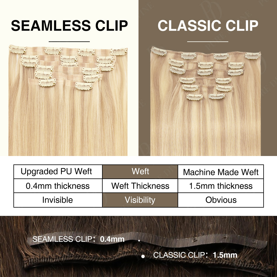 시임리스 클립인 헤어 익스텐션 천연 인모 스트레이트 인 - Seamless Clip In Hair Extensions Human Hair 리뷰 및 가격