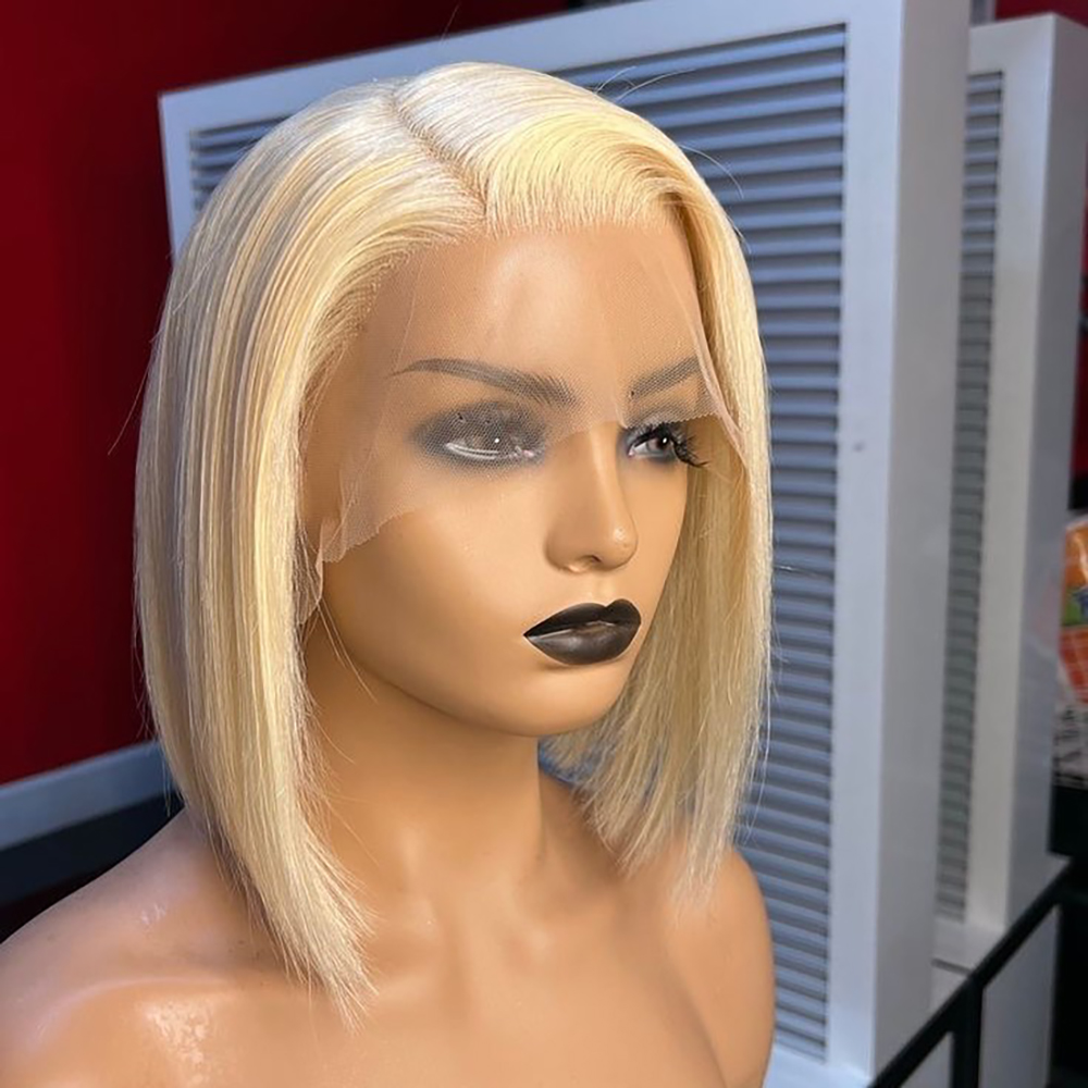 613 블론드 스트레이트 13x4 레이스 프론탈 밥 가 - Pre Parted 13X4 Lace Front Bob Wig 리뷰 및 가격