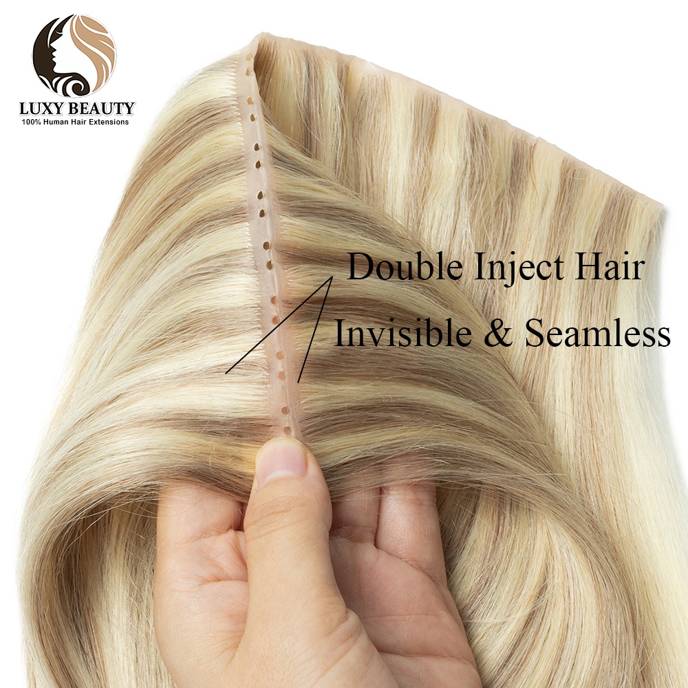 금발 인모 붙임머리 스트레이트 트윈 탭 버터플라이 웨프 - Invisible Tape In Extensions Real Hair 리뷰 및 가격