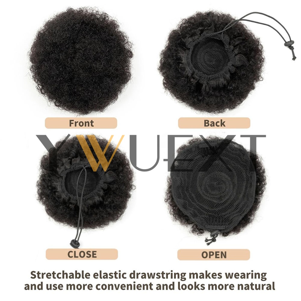 아프로 퍼프 드로스트링 포니테일 리얼 인모 헤어 익스텐 - Drawstring Afro Curly Puff Ponytail 리뷰 및 가격