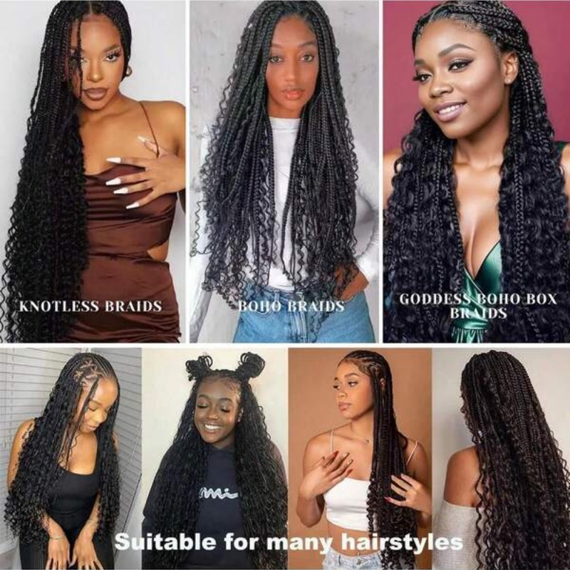 2 묶음 워터 웨이브 벌크 인모 헤어 익스텐션 노 웨프 - Water Wave Bulk Human Hair For Braiding 리뷰 및 가격