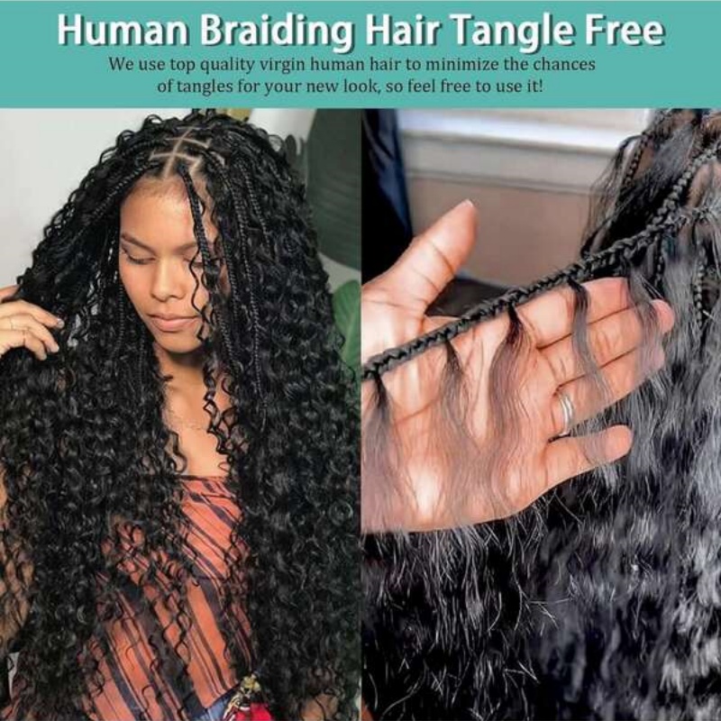 2 묶음 워터 웨이브 벌크 인모 헤어 익스텐션 노 웨프 - Water Wave Bulk Human Hair For Braiding 리뷰 및 가격