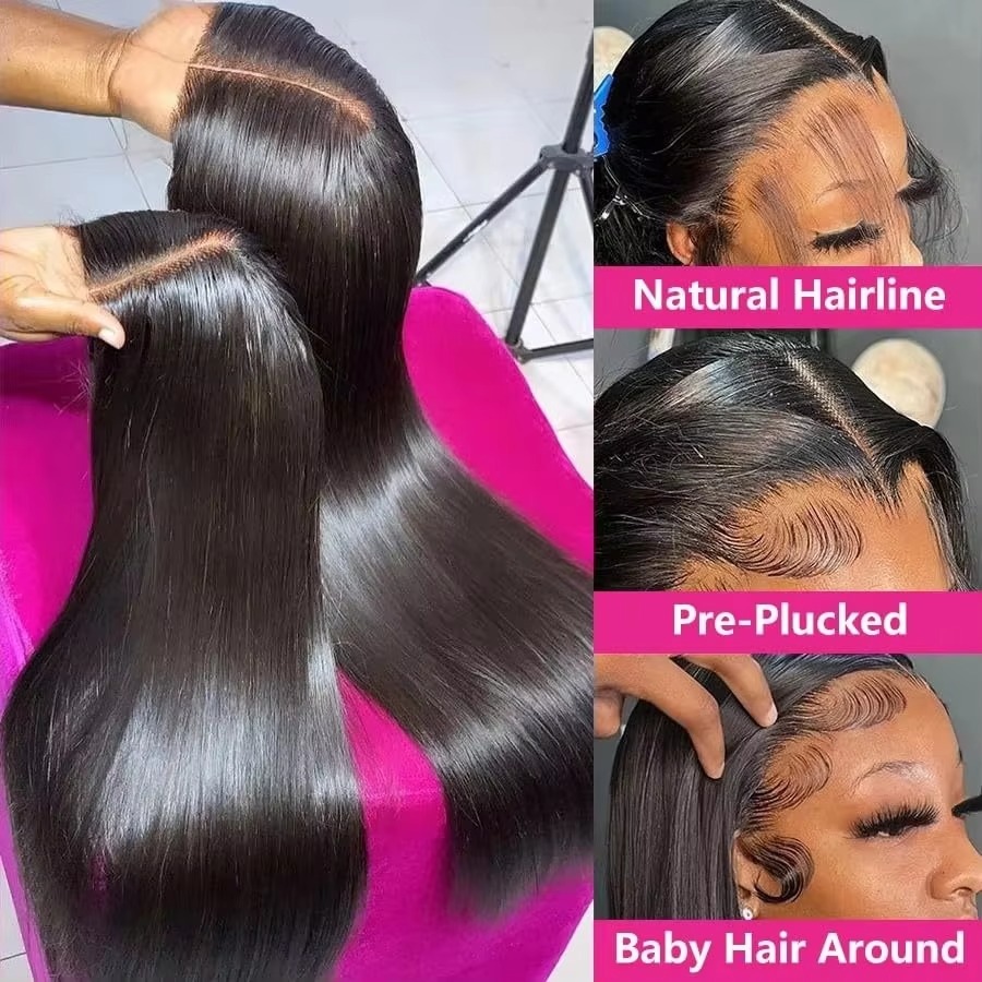 36 38인치 13x6 HD 투명 본 스트레이트 레이스 - Glueless Wear And Go Human Hair Wig 리뷰 및 가격