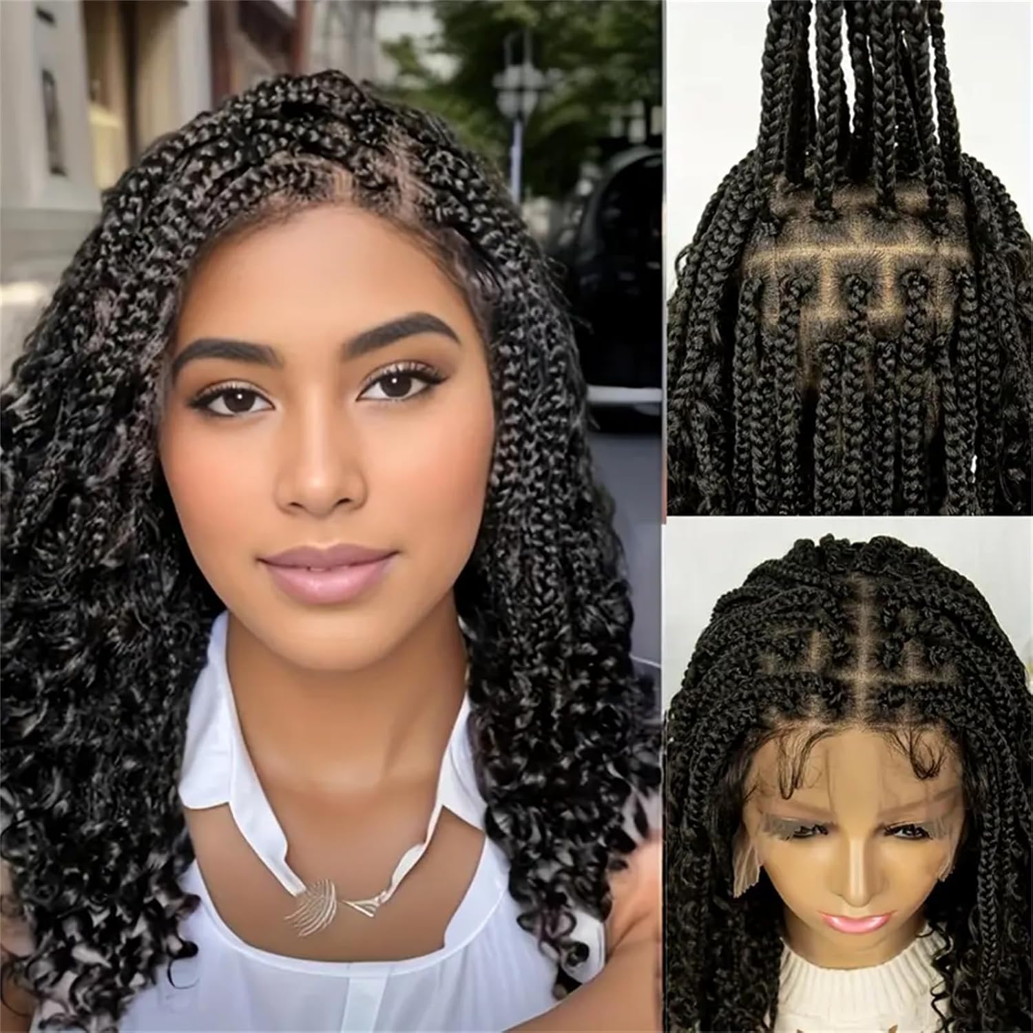 14/16/18인치 짧은 매듭 없는 박스 브레이드 가발 - Synthetic Braided Wigs For Black Women 리뷰 및 가격