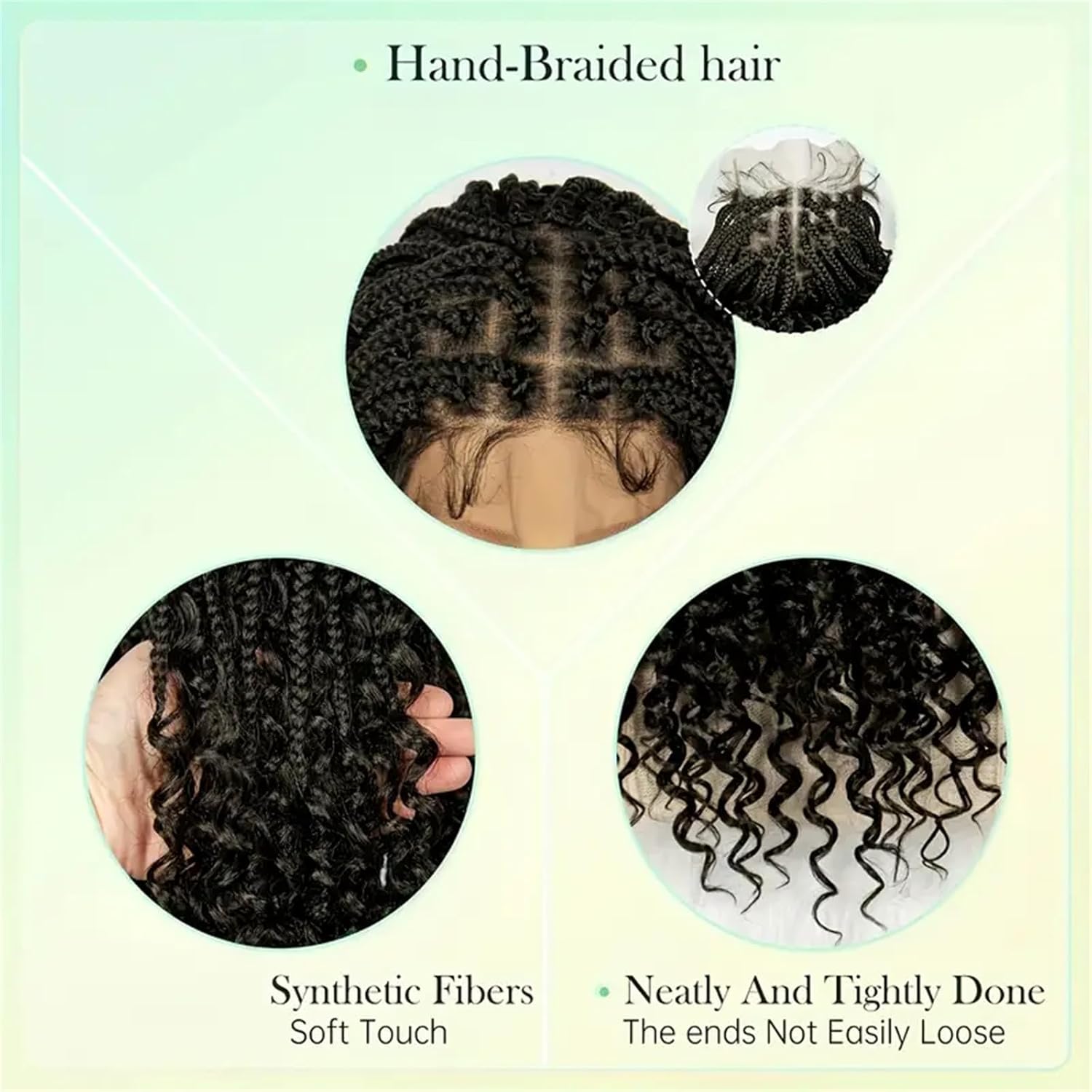 14/16/18인치 짧은 매듭 없는 박스 브레이드 가발 - Synthetic Braided Wigs For Black Women 리뷰 및 가격