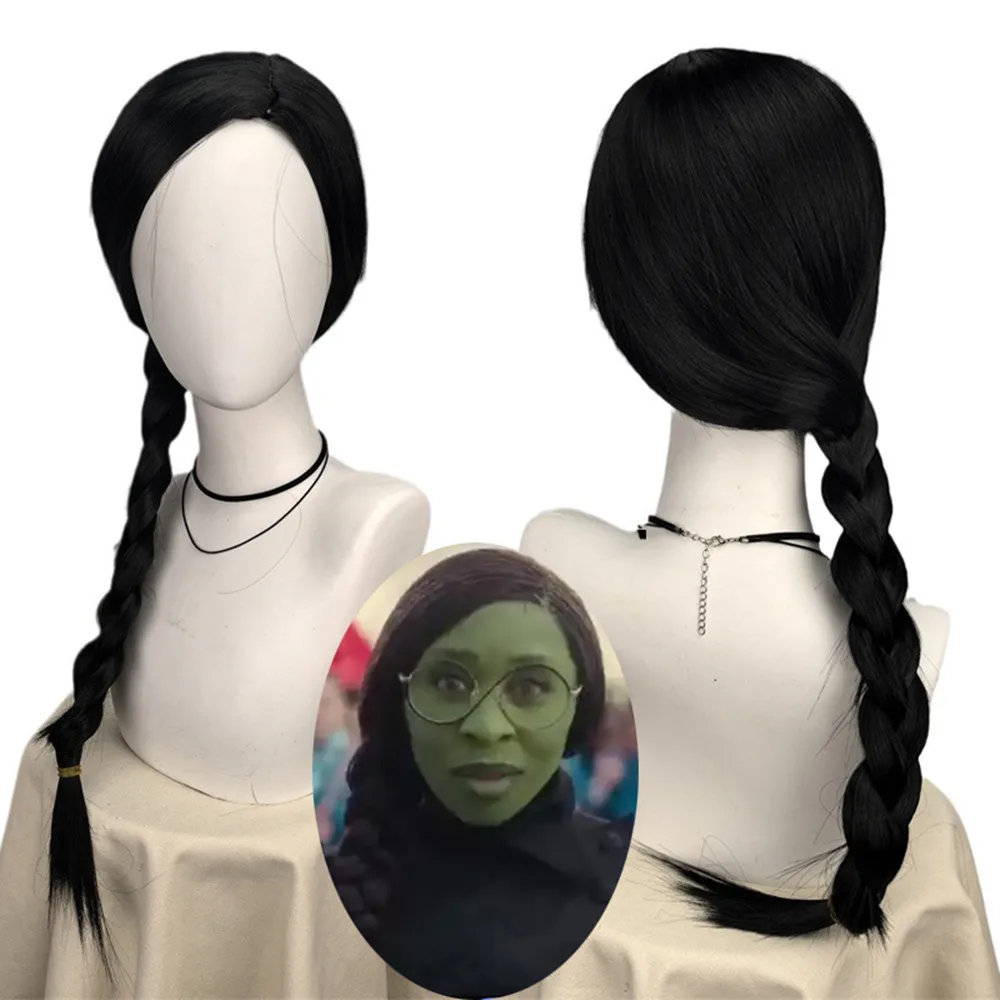 Wicked Elphaba 가발 여성용 긴 머리 가발  - Synthetic Braided Wigs For Black Women 리뷰 및 가격