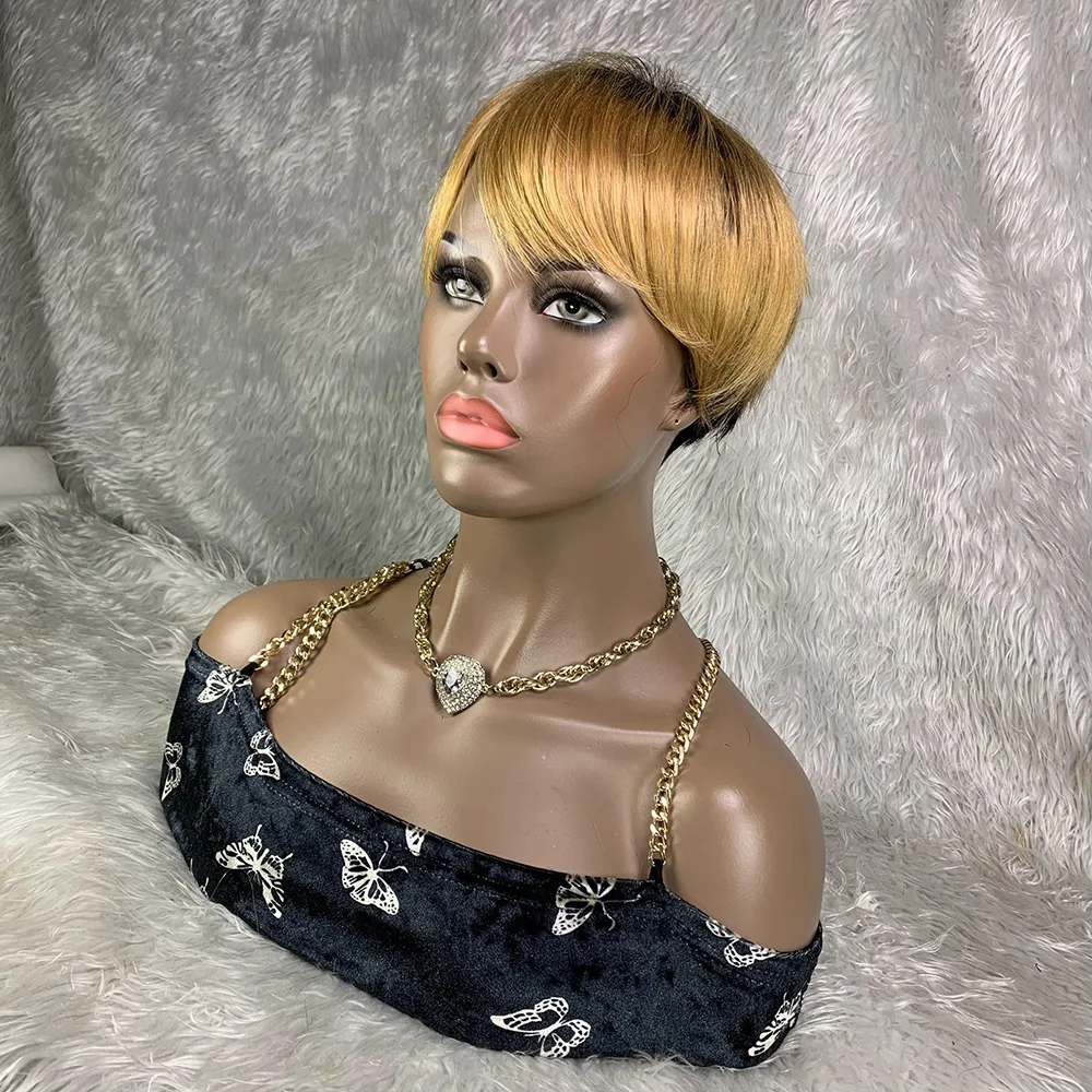 앞머리가 있는 짧은 레미 헤어 가발, 브라질 스트레이트 - Short Pixie Cut Wig Human Hair Cheap 리뷰 및 가격