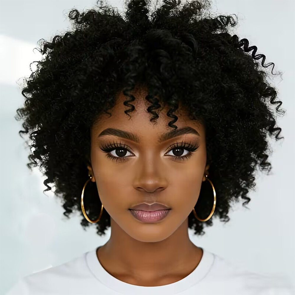 인간 모발 단발 가발 짧은 곱슬머리 인모 가발 앞머리  - Short Pixie Cut Wig Human Hair Cheap 리뷰 및 가격