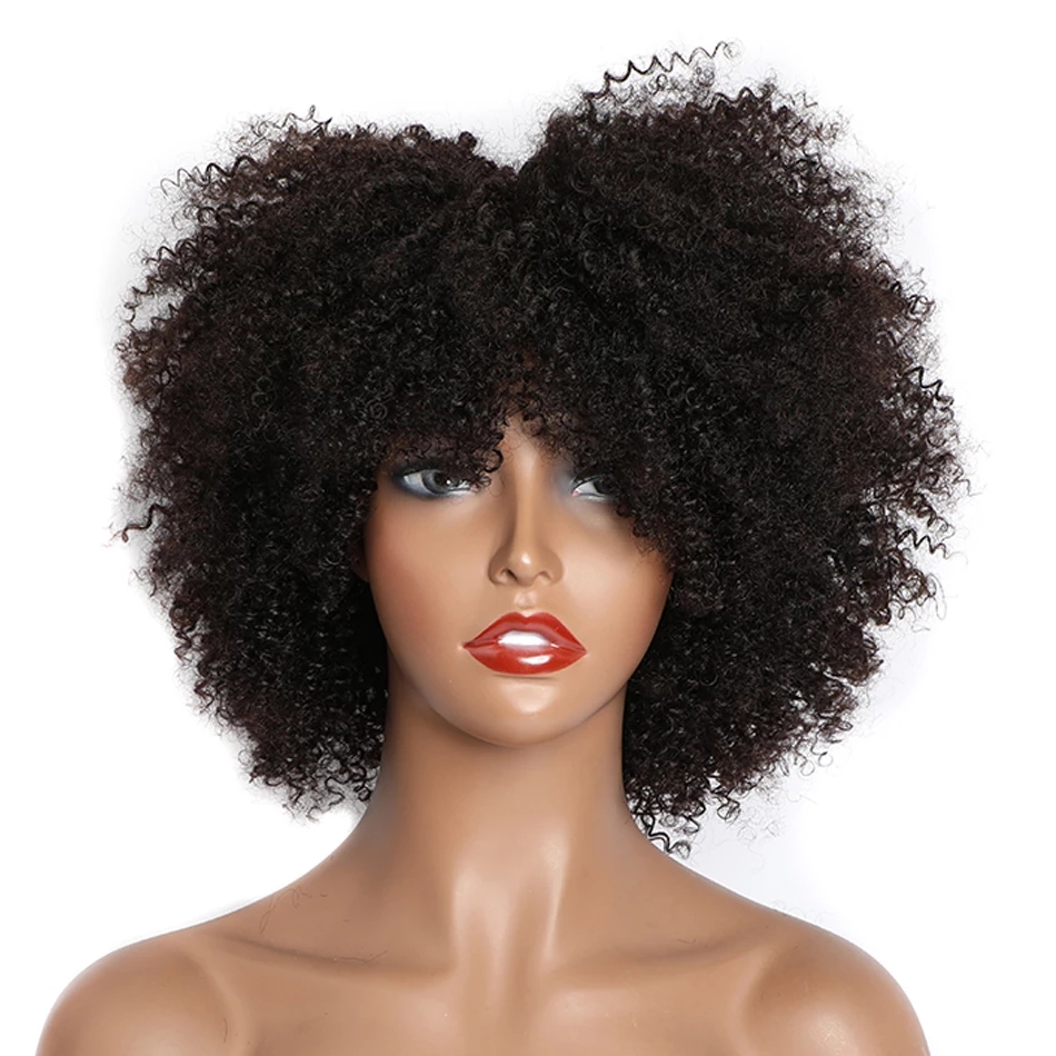 인간 모발 단발 가발 짧은 곱슬머리 인모 가발 앞머리  - Short Pixie Cut Wig Human Hair Cheap 리뷰 및 가격