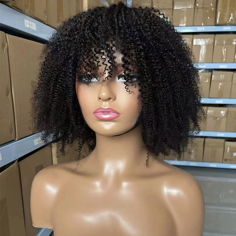 인간 모발 단발 가발 짧은 곱슬머리 인모 가발 앞머리  - Short Pixie Cut Wig Human Hair Cheap 리뷰 및 가격