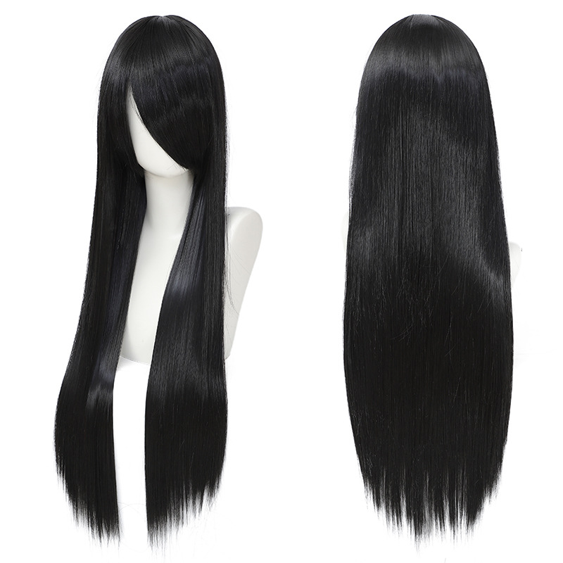 다채로운 긴 직선 합성 머리 흰색 보라색 검정색 코스프 - Synthetic Braided Wigs For Black Women 리뷰 및 가격