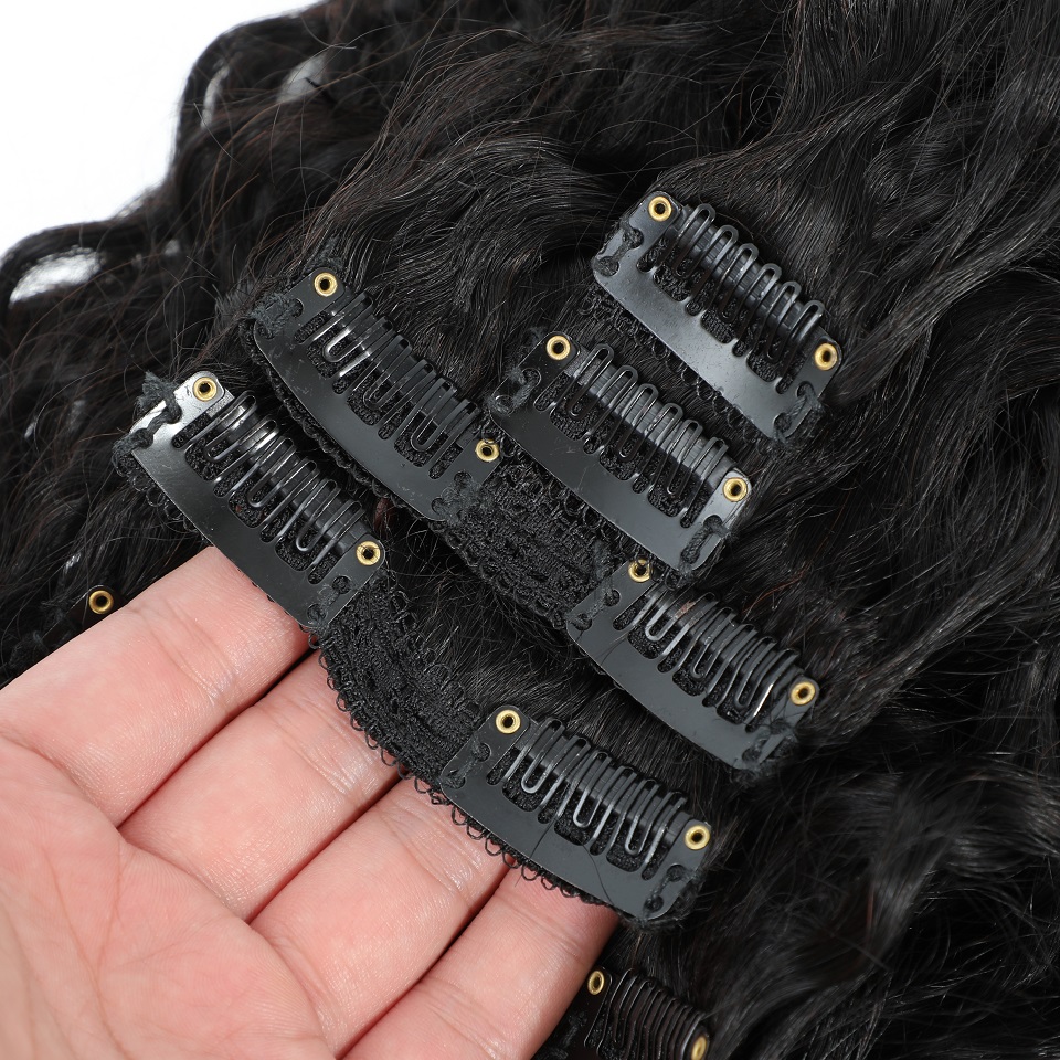 워터 웨이브 클립인 헤어 익스텐션 인모 더블 웨프트 딥 - Seamless Clip In Hair Extensions Human Hair 리뷰 및 가격
