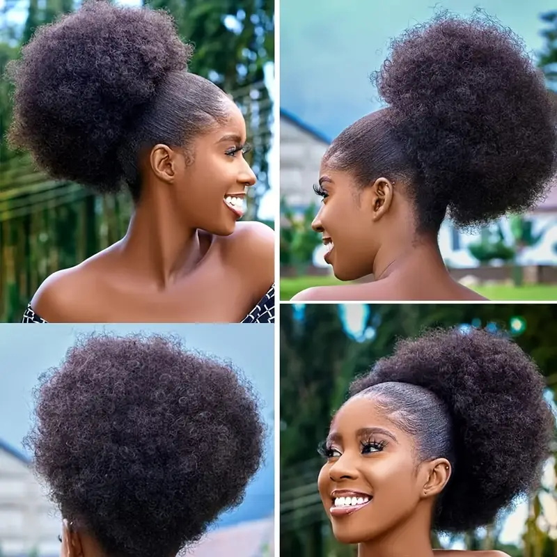 여성용 10인치 아프로 곱슬 합성 포니테일 붙임머리 드 - Drawstring Afro Curly Puff Ponytail 리뷰 및 가격