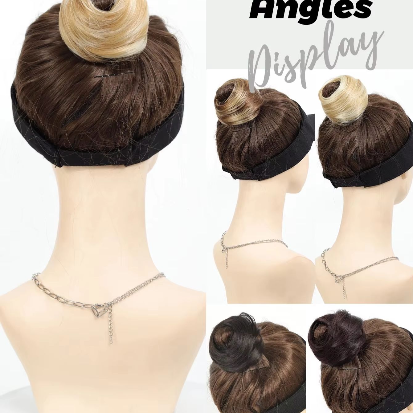 합성 미니 집게핀으로 만든 엉킨 머리 번 도넛 업두 헤 - Claw Clip Messy Bun Hair Piece 리뷰 및 가격