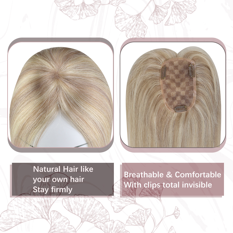 Ugeat 헤어 토퍼 자연 인간의 머리카락 금발 모노베 - Invisible Tape In Extensions Real Hair 리뷰 및 가격