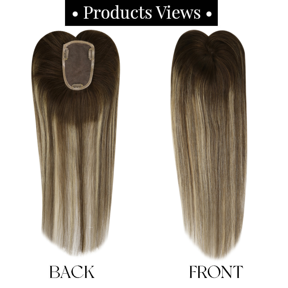 Ugeat 헤어 토퍼 자연 인간의 머리카락 금발 모노베 - Invisible Tape In Extensions Real Hair 리뷰 및 가격