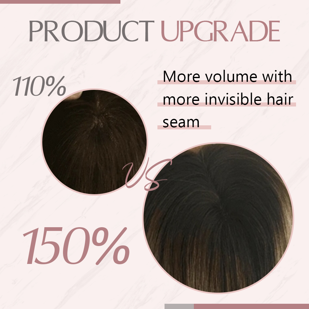 Ugeat 헤어 토퍼 자연 인간의 머리카락 금발 모노베 - Invisible Tape In Extensions Real Hair 리뷰 및 가격