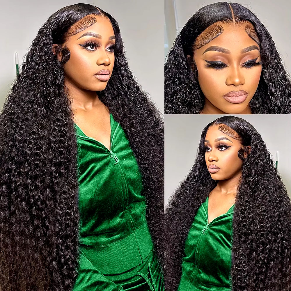 42인치 브라질산 버진 생인모 제리 곱슬 웨이브 13x - Human Hair Wigs 리뷰 및 가격