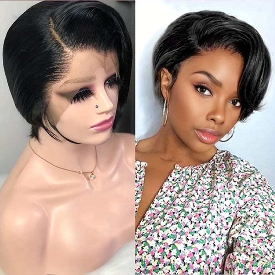 여성용 픽시 컷 가발, 인모 100% 스트레이트 레이스 - Short Pixie Cut Wig Human Hair Cheap 리뷰 및 가격